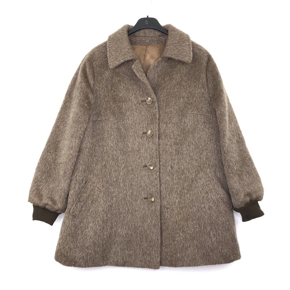 Hawela Women's Large* Coat 100% Rein LLama Fur Brown Career Office Warm